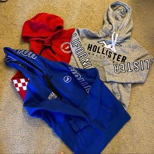 3 Hollister hoodie men size XS